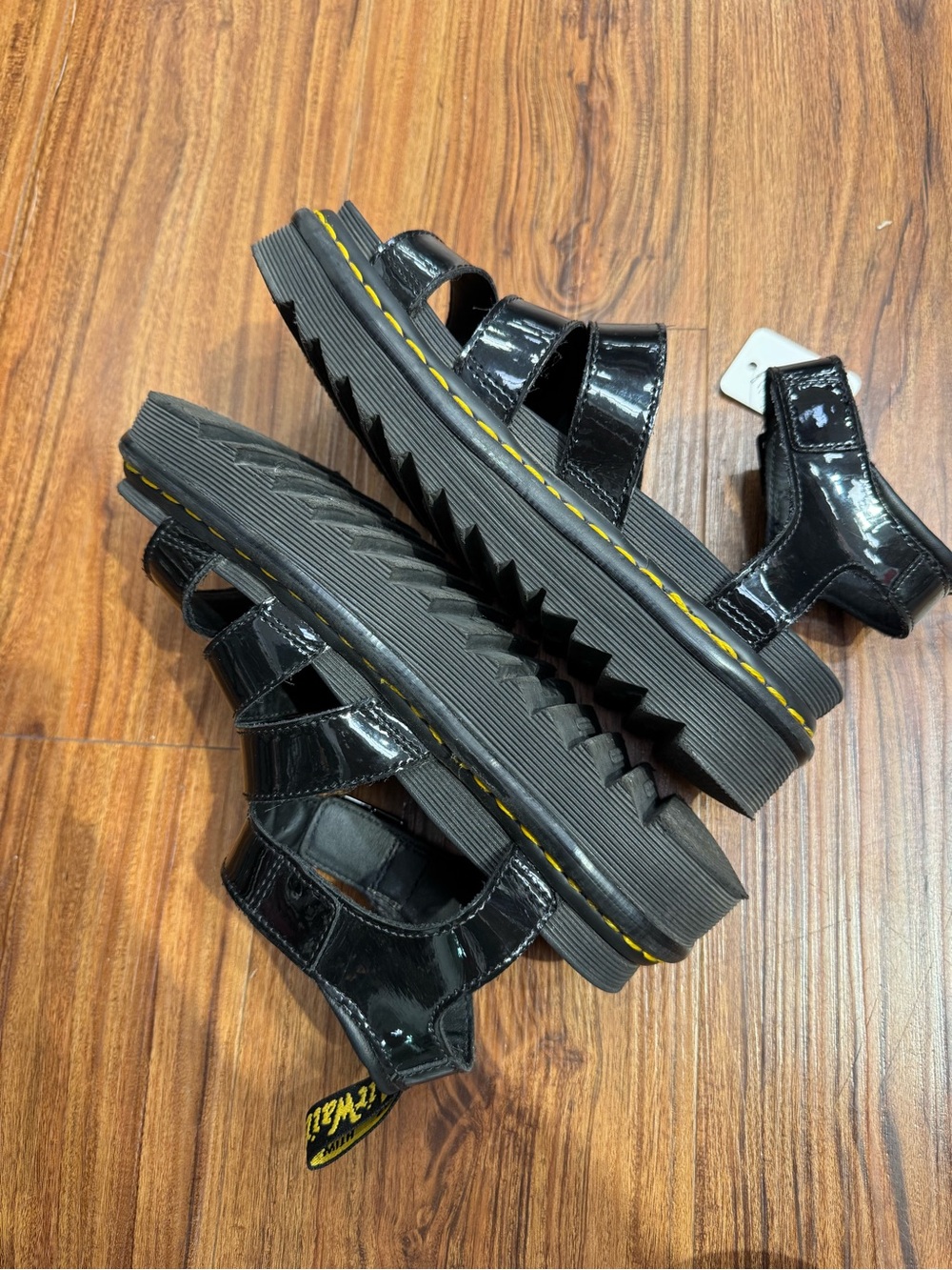 Dr. Martens Blaire Black Patent Leather Sandals Size 7 - Picture 5 of 7